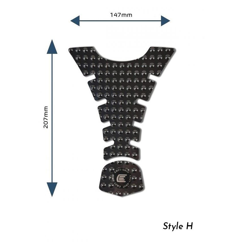 Eazi-Grip EVO Centre Tank Pads  Style : Style H Eazi-Grip Colour: Black