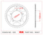 Sprocket Rear RK-B5627-46 JTR702 Afam 35802