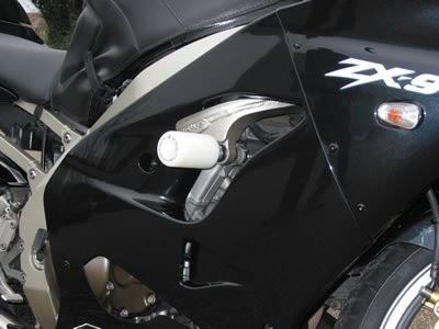 Crash Protectors - Classic Style for Kawasaki ZX9R F from 2002 onwards Colour: White