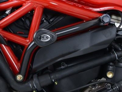 Crash Protectors - Aero Style for Ducati Monster 821, 1200, R & S '14- Colour: Black