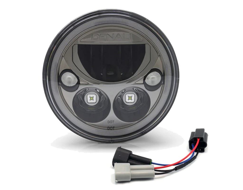 DENALI H9/H11 to H4 Headlight Wiring Adapter for Harley Davidson Road King '14-'21 & Harley-Davidson Street Glide '14-'21
