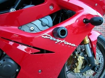 Crash Protectors - Classic Style for Triumph 675 Daytona '06-'12 Colour: White