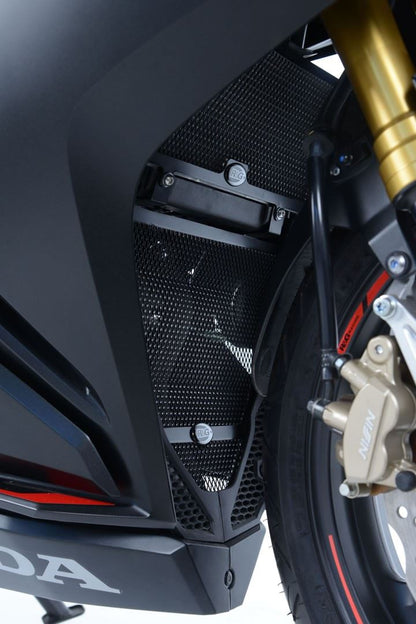 Downpipe Grille for the Honda CBR250RR '17- Black / Titanium / Red: Titanium (Silver)