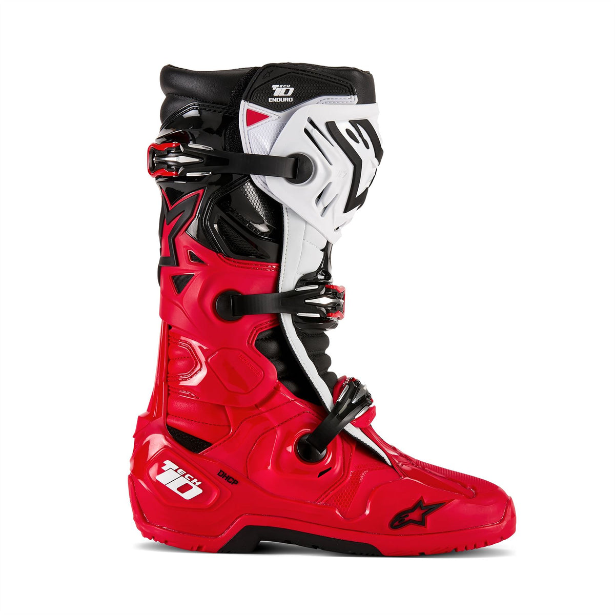 Alpinestars Tech 10 Enduro Bright Red Black White - US 10 / EU 44.5