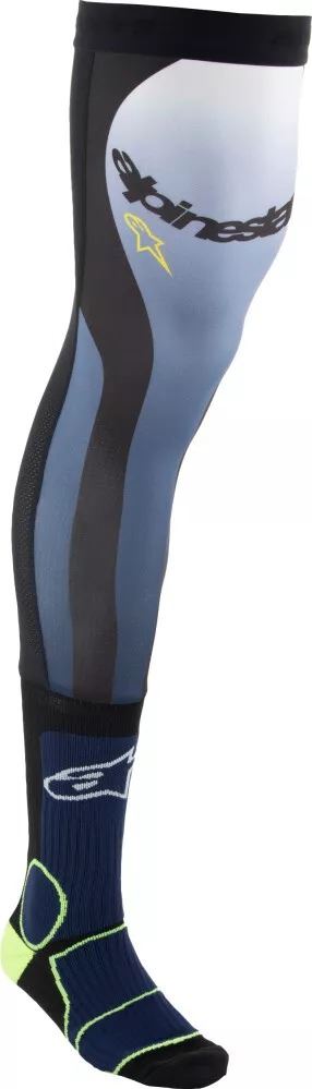 Alpinestars Knee Brace Socks Night Navy Yellow Fluo - L-2XL (US 9-14 /  EU 42-48)
