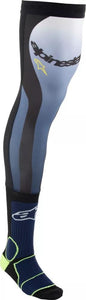 Alpinestars Knee Brace Socks Night Navy Yellow Fluo - L-2XL (US 9-14 /  EU 42-48)