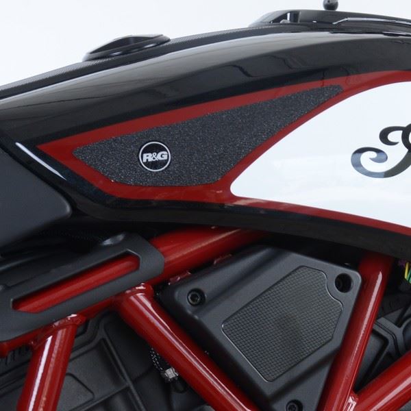 R&G Tank Traction Grips for Indian FTR1200/S '19- Colour: Clear