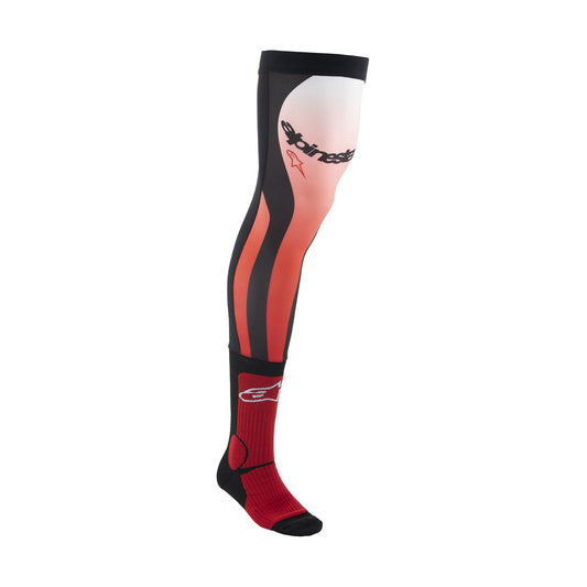 Alpinestars Knee Brace Socks Bright Red White - L-2XL (US 9-14 /  EU 42-48)