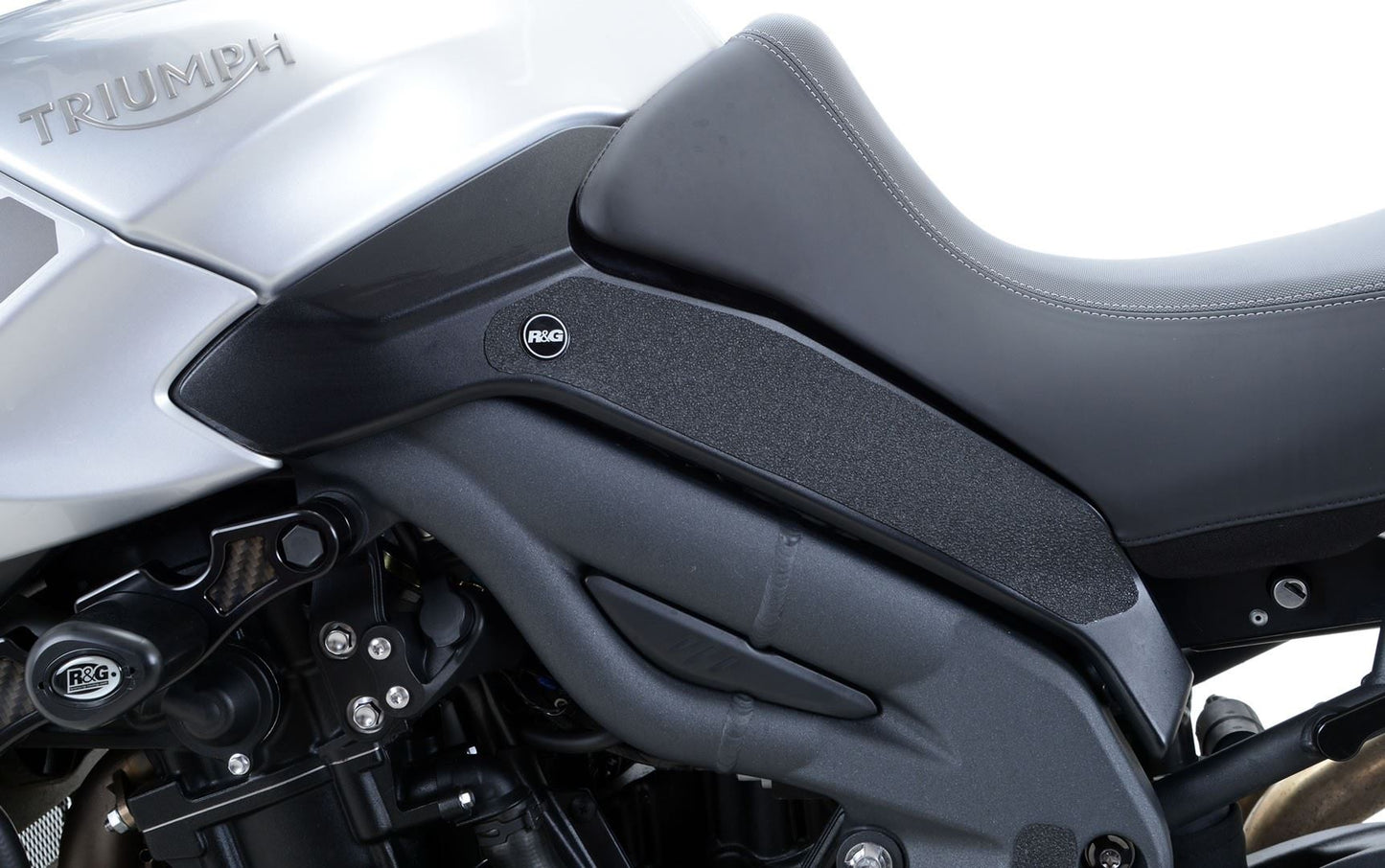 R&G Tank Traction Grip for Triumph Tiger Sport 1050 '16- Colour: Clear