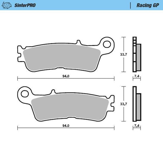 Moto-Master Racing GP SinterPRO Brake Pads - 99812