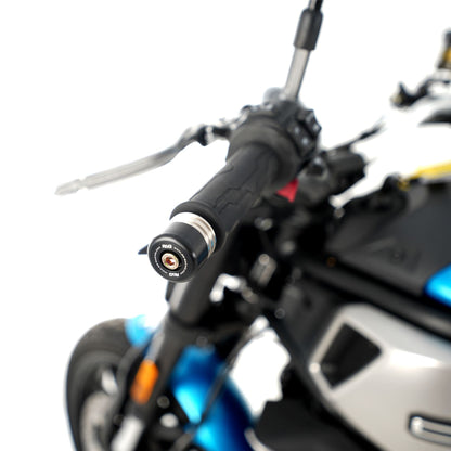 Bar End Sliders for the Ducati Panigale V4(S), Speciale '18-, V4R '20-, Monster 950 (+) '21-, Monster 937 (+) '21-, CFMoto 450SS/SR '23-, CFMoto 700CL-X Heritage '21-, CFMoto 650GT '19- / CFMoto 300NK '21- & Vmoto Stash '24-