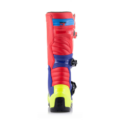 Alpinestars Tech 3 - Bright Red Dark Blue Yellow Fl - US 7 / EU 40.5