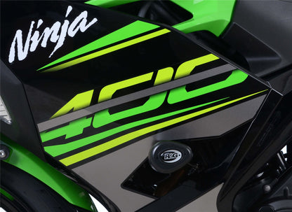 Aero Crash Protectors (Non-drill)- Kawasaki Ninja 250/400 '18- & Z400/ Z250 '19-, Z500 (Ninja) '24- Colour: White