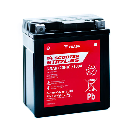 Yuasa STR7L-BS (CP) 12V MF VRLA Scooter Battery
