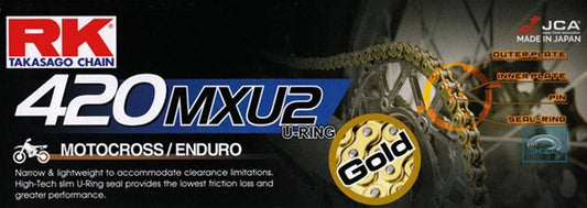 RK GB420MXU2-134 Gold U-Ring Chain