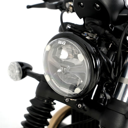 Headlight Shield for Indian FTR1200 (S) '19-, Scout Bobber '20- & Triumph Scrambler 1200 XC/XE '19-, Bonneville bobber '21-