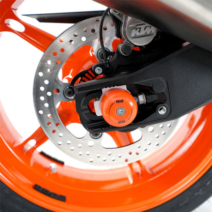 Swingarm Protectors for the KTM 790 Duke '18-, 790 Adventure '19-, 890 Duke R '20- '24, 890 Adventure '20-'22, 1290 Super Adventure (R) '21- '24 & 890 SMT '23- '24, CFMoto 800MT Sport / Touring / Explore '22-& 800NK '23- Colour: Black