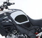 R&G Tank Traction Grip for Suzuki V-STROM 1000 '02-'14 & DL 1000XT V-STROM '17-. Colour: Clear