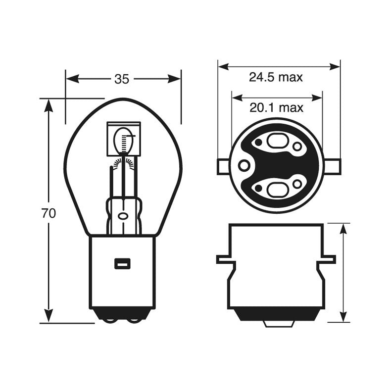 R395 12v 35/35w (A7379) Bulb - Per 10