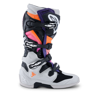Alpinestars Tech 7 - Black Light Gray Orange Fluo Magenta - US 10 / EU 44.5
