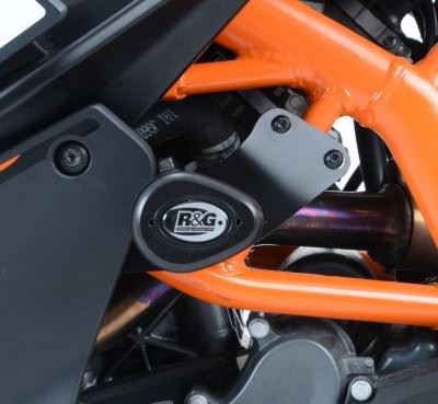 Aero Crash Protectors for KTM RC 125 '14-'21 / RC 200 '14-'21 and RC 390 '14-'21 Colour: White