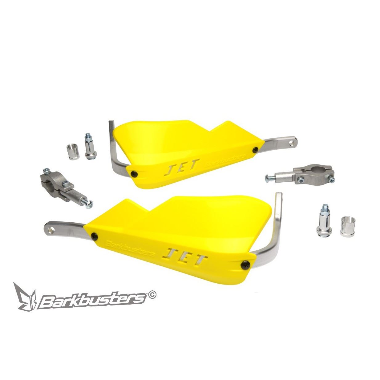 BarkBusters JET HandGuard Kit (22mm - Straight Mount) Select Colour: Yellow