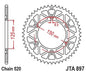 JT Racelite Aluminium Black Sprocket JTA897.52BLK