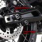 Spindle Sliders for the Triumph Tiger 800 & XC '11- / XCX & XRX '15- / XCA '18- , Tiger 900 '20-, Tiger 900 Rally Pro &GT(Pro) '24- & Tiger 850 Sport '21-