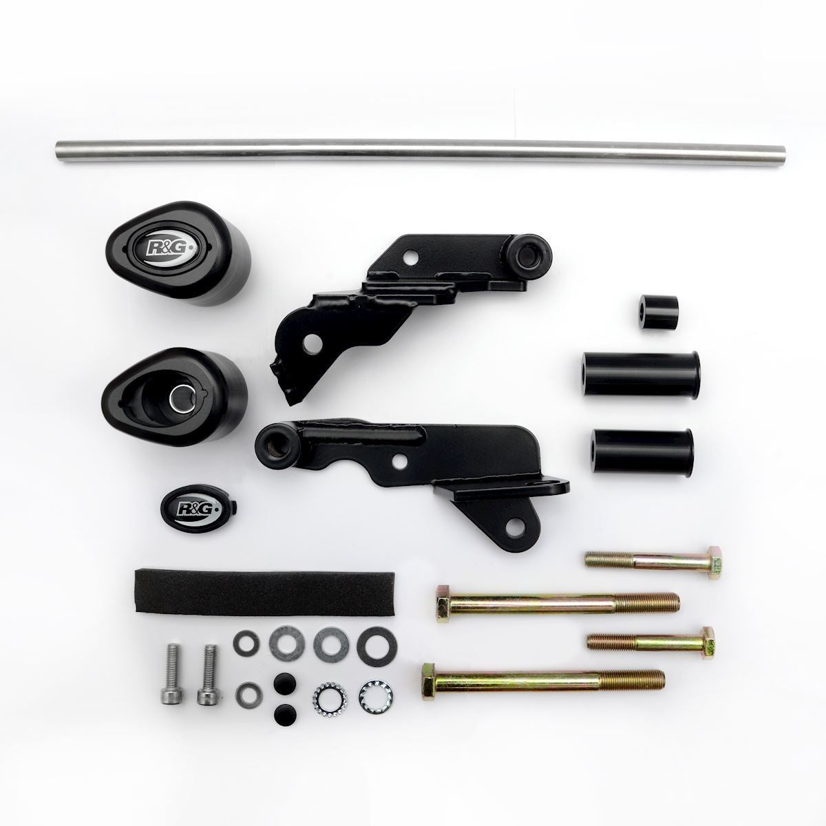 Crash Protectors- Aero Style (Non-Drill) for Suzuki Hayabusa '21- Colour: Black