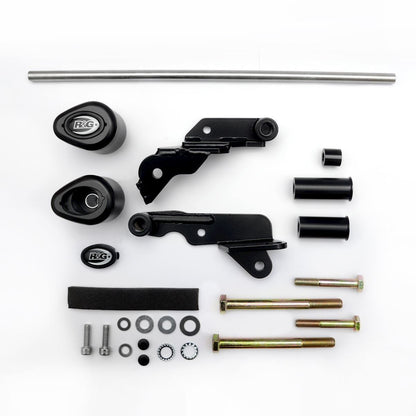 Crash Protectors- Aero Style (Non-Drill) for Suzuki Hayabusa '21- Colour: Black