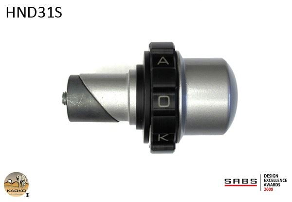 Kaoko Throttle Stabilizer for Honda models with 19mm ID bars and 31mm OD bar weights incl. F6B Goldwing (2013-), VFR800/Blackbird (2001-),  CBR1100XX Blackbird,  VTR1000 Firestorm (1998-2008), CBR650F (2015-), CTX700/N/ND/DCT (2013-)