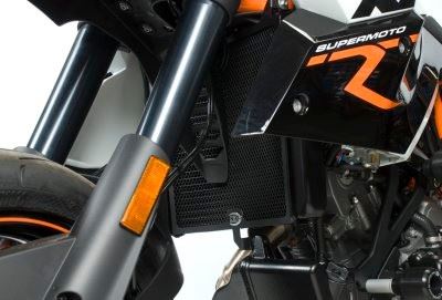 Radiator Guards for KTM 990 SMR ('12- onwards),KTM 990 SM ('08- onwards) and KTM 990SMT ('08- onwards) Colour:: Black