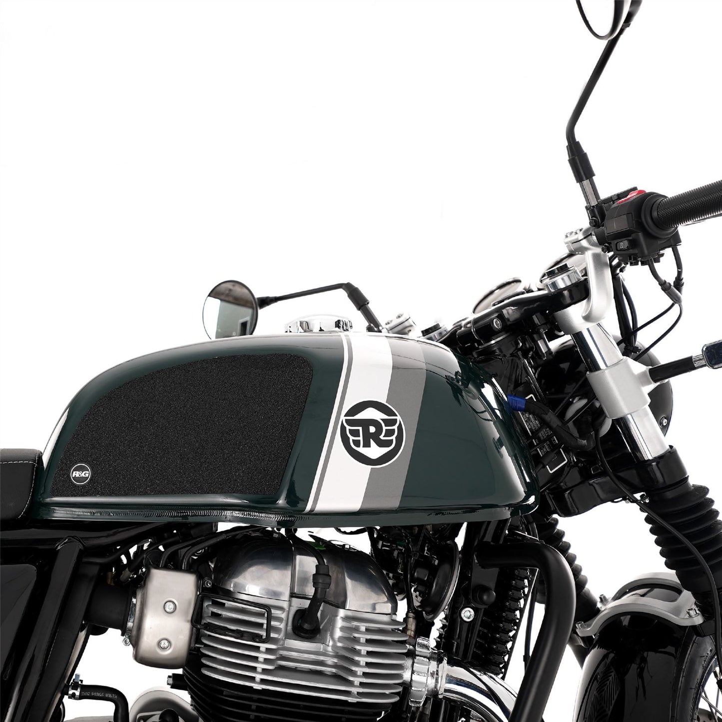 R&G Tank Traction Grips for Royal Enfield Continental GT 650 ’19- Colour: Black