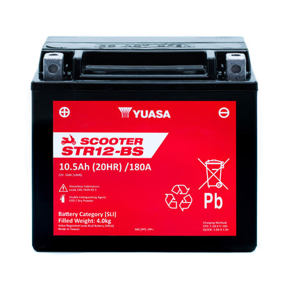 Yuasa STR12-BS (CP) 12V MF VRLA Scooter Battery