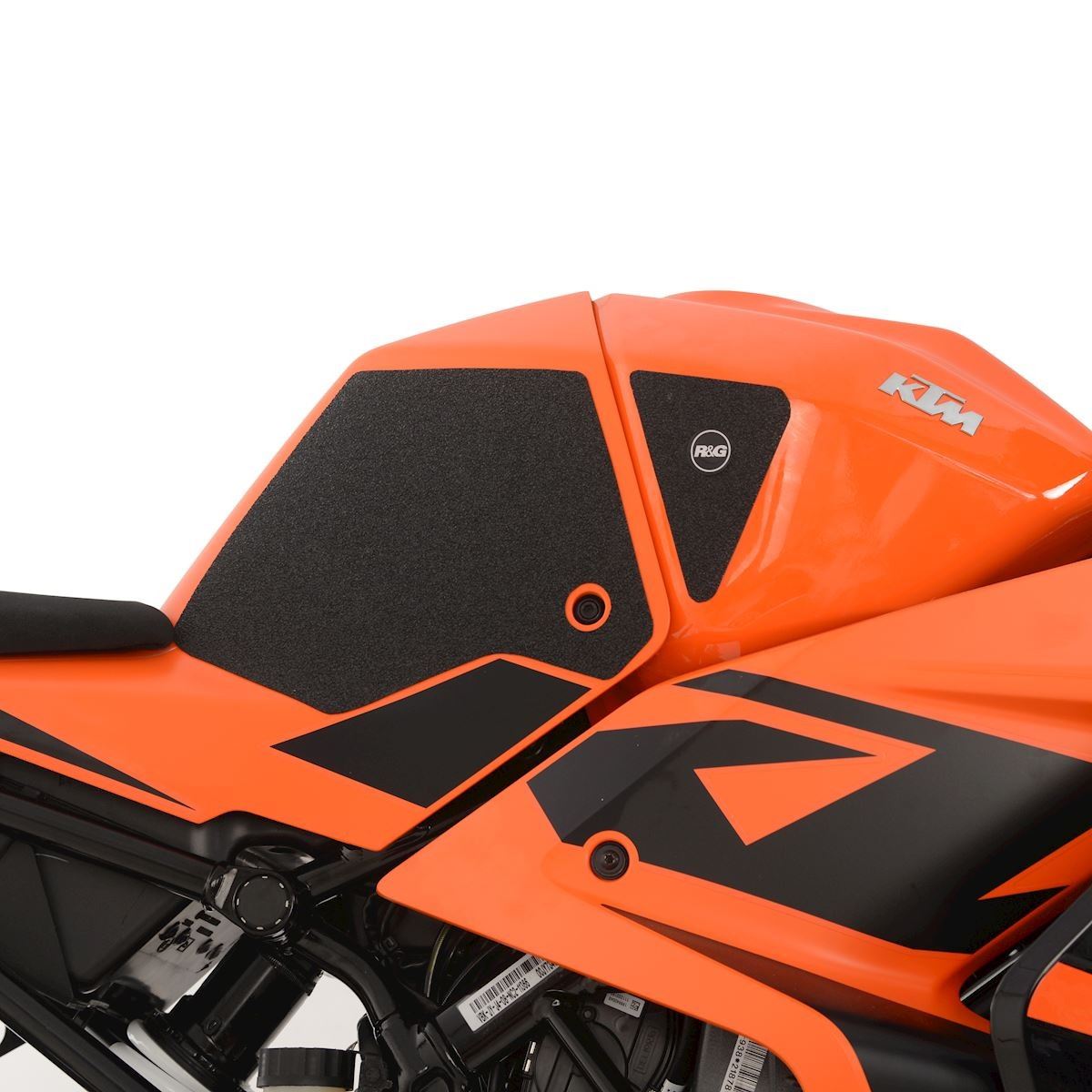 R&G Tank Traction Grips for KTM RC 390/ RC 200/ RC 125 '22- (4-piece kit)  Colour: Black