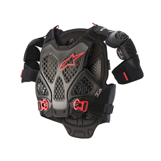 Alpinestars A-6 Chest Protector - Black Anthracite Red - Size XS/S