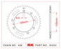 Sprocket Rear RK-B3253-54 JTR1134 Afam 47200