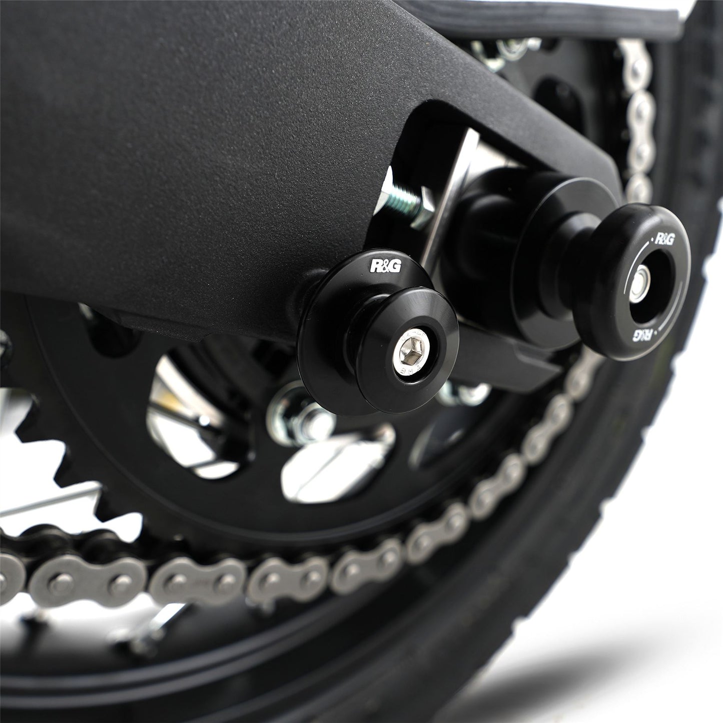M6 Paddock Stand Bobbins for Yamaha Tenere World Rally(T7 ) '23-, YZF-R125 '19-, MT-125 '20-, Ducati Monster 950 (+) '21- Streetfighter V2(S) '25- & Tenere 700 World Raid '22- Colour: Silver