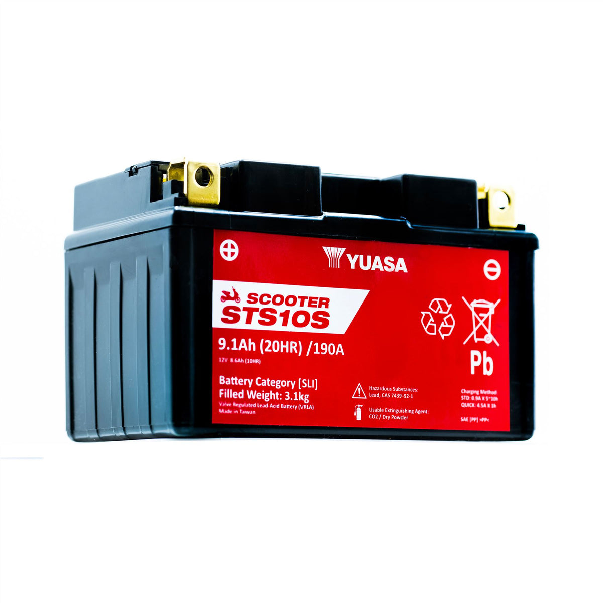 Yuasa STS10S (CP) 12V MF VRLA Scooter Battery