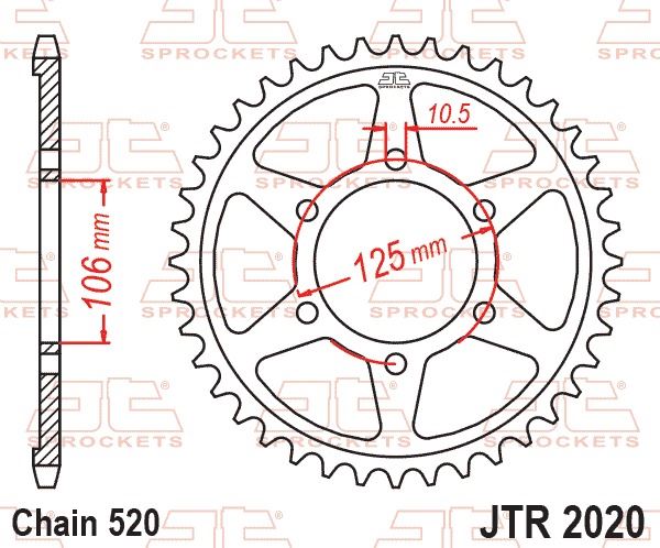 JT Rear Sprocket JTR2020.51