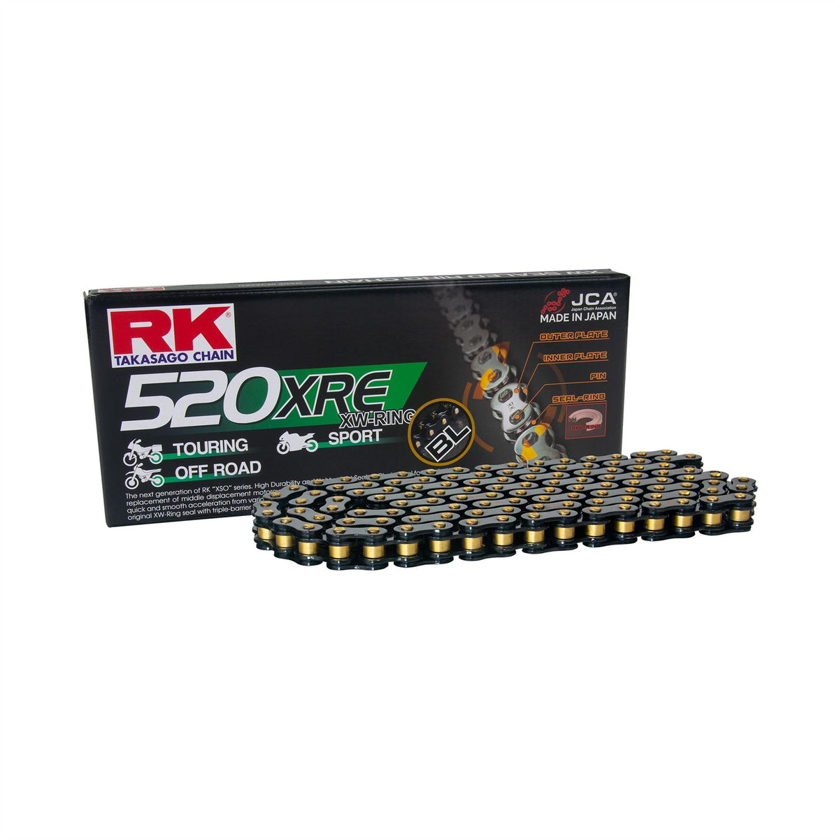 RK BL520XRE-118 Black Scale XW-Ring Chain