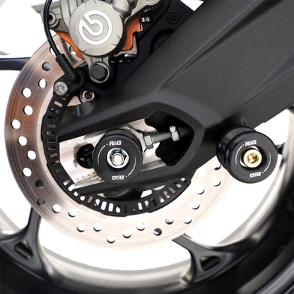 Cotton Reels for BMW S1000RR '23-, S1000R '23- , HP4 & M1000R '23- '24, Triumph Street Triple '13-,R/RS 765 '17-/ Street Triple S 765 '17- '20, Royal Enfield Interceptor 650 ’19-,Continental GT 650 ’19- & S1000R, M Sport '21- '24 Colour: Black