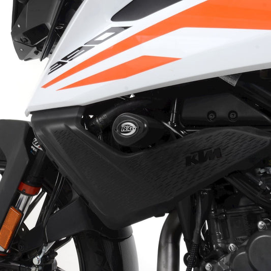 Crash Protectors- Aero Style for KTM 390 Adventure '20- '24 Colour: Black