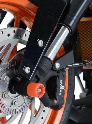 Fork Protectors for KTM 125 Duke '11-'23 ,200 duke '12-, 390 Duke '13-'23, RC125/200 '14- RC390 '14-'21, 250 Duke '17-, Husqvarna Vitpilen/ Svartpilen 401 '18-'23 & Svartpilen 125 '21- Colour:: Black