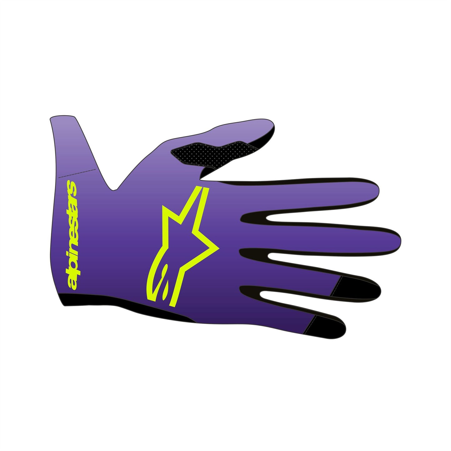 Alpinestars Radar Gloves Purple Yellow Fluo - M