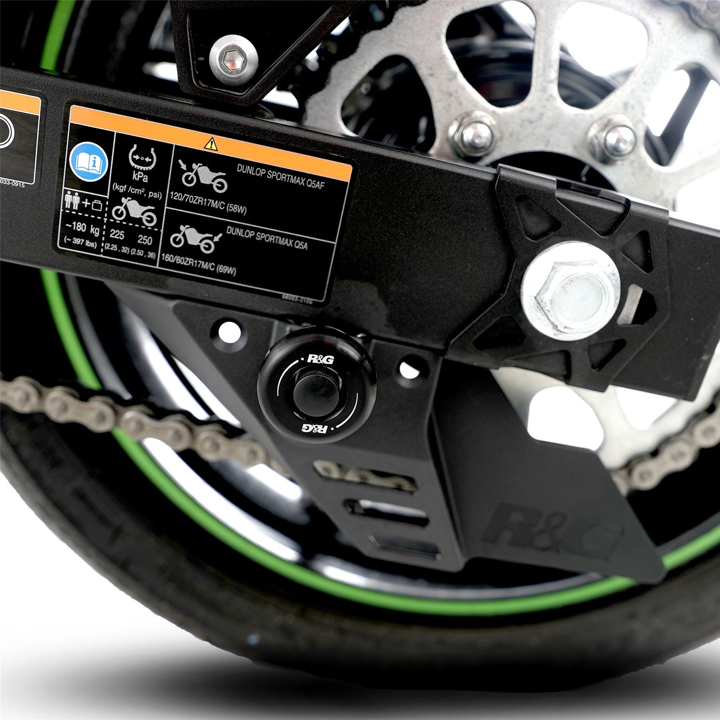 Cotton Reels for the Kawasaki Ninja 250/400 '18- & Z400/ Z250 '19-, Z500 (Ninja) '24-,  Ninja 7 Hybrid HEV / Z 7 Hybrid HEV  '24- Colour: White