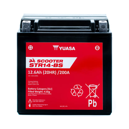 Yuasa STR14-BS (CP) 12V MF VRLA Scooter Battery