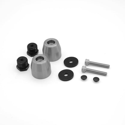 R&G Stainless Steel Bar Ends for the Aprilia Tuareg 660 '22-,Tuareg 660 Rally '25-, RSV4 RF '15 - '24, RSV4 1100 (Factory) '19 - '24, Ducati Panigale V2 '20 - '24 & Honda Africa Twin  Adventure Sports '18- '24/ CRF1100L Africa Twin DCT '24-