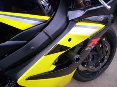 Crash Protectors - Classic Style for Suzuki GSXR1000 K5-K6 Colour: White