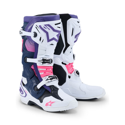 Alpinestars Tech 10 - White Violet Navy Blue Pink Fluo - US 13 / EU 48